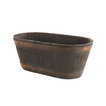 Sankey Oak Barrel Effect Trough - 60.5cm