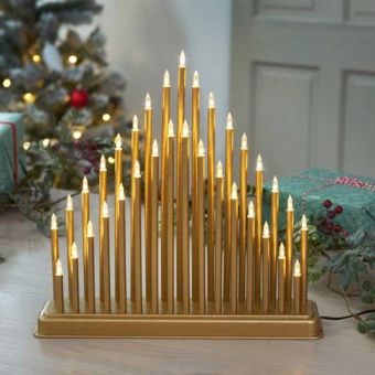 33 LED Gold Candle Bridge – Elegant Christmas Candles