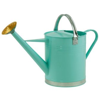 Ambassador 2Gl Turquoise Green Metal Watering Can