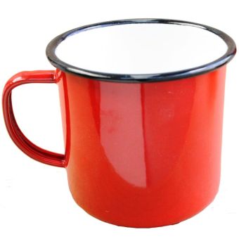 Red Enamel Mug