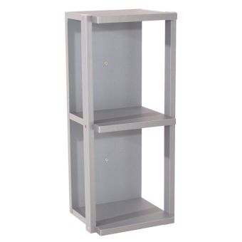 Arran 3 Tier Narrow Light Grey Shelf Wall Unit