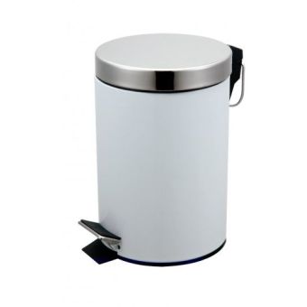 3lt White Pedal Bin