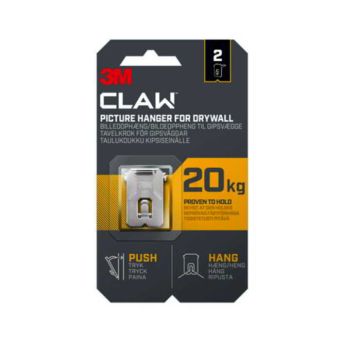 3M CLAW Drywall Picture Hanger 20kg - 2 Pack