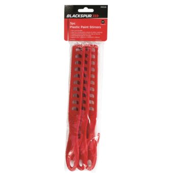 Blackspur 3-Piece Plastic Paint Stirrers – Durable Mixing Sticks for Paint, Plaster and Coatings