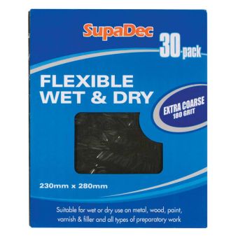 SupaDec Flexible Wet & Dry Paper Fine 400 Grade Pack 30