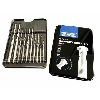Draper 10 Piece Masonry Drill Bit Set