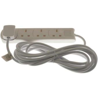 4 Way Extension Socket Lead - 5m cable length