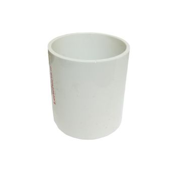 White Plastic Solvent Weld Waste Pipe Coupler - 50mm