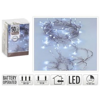 LED White Naked Wire 50 pcs - 5m