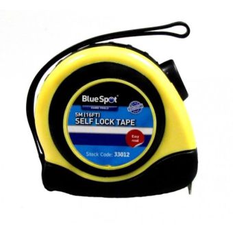 BlueSpot 5m Soft Grip Self-Lock Tape Measure