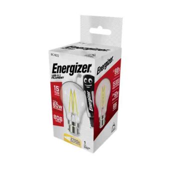 Energizer LED 7.2W (60W) B22 GLS Dimmable Warm White Light Bulb