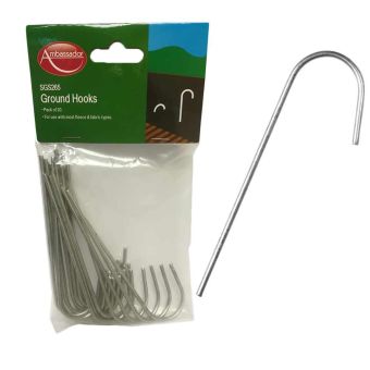 Ambassador Curved Ground Hooks - Pack Of 20