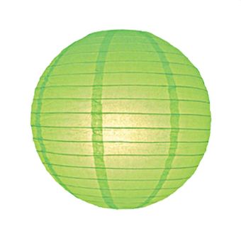 Loxton Bamboo Ribbed Paper Lampshade - Lime 14"