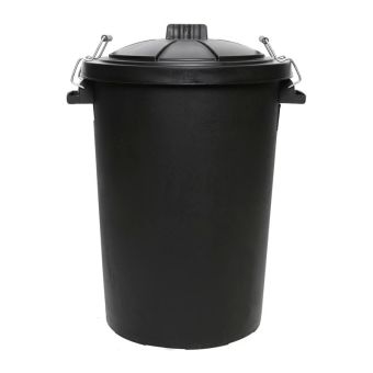 Dosco 90L Litre Large Black Bin