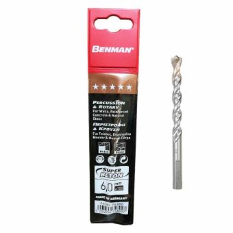 Benman Percussion & Rotary Masonry Drill Bit - 6mm
