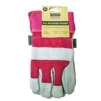Town & Country All Round Suede Rigger Gloves - Pink M