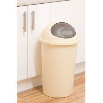 Cream 25lt Bullet Kitchen Bin
