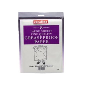 Caroline Greaseproof Paper Sheets - Pack Of 8