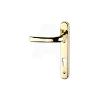 ASEC 92 Lever/Lever UPVC Furniture - 220mm Backplate - Gold