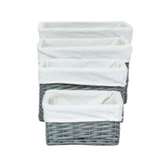 Moy Grey Storage Basket - Set 4