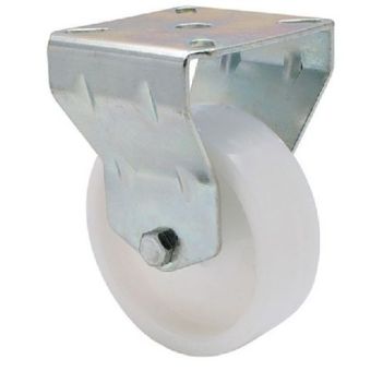 Castor Fixed White 75mm - 60kg