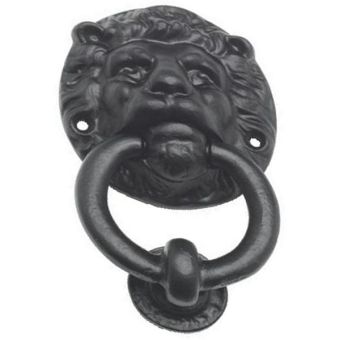 Antique Black Ironwork 127mm Lion Head Door Knocker