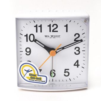 Alarm Clock With Light, Snooze and Silent Sweep - White