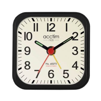 Acctim Maldon Alarm Clock Black