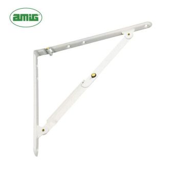 Amig Folding Shelf Bracket - White 400mmx400mm