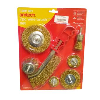 Amtech 7 Piece Wire Brush Set