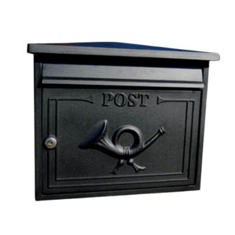 The Shannon Cast Aluminium Post Box - Antique Black