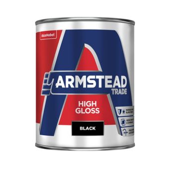 Armstead Trade High Gloss Paint - Black 1L