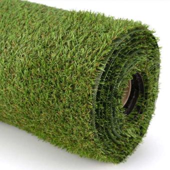15mm Artificial Lawn Grass Garden Astro Turf Natural Green 4m x 1m