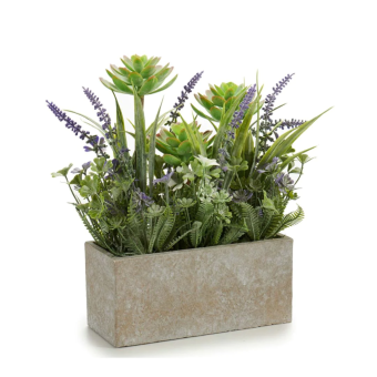 Artificial Garden Flower in Rectangular Pot