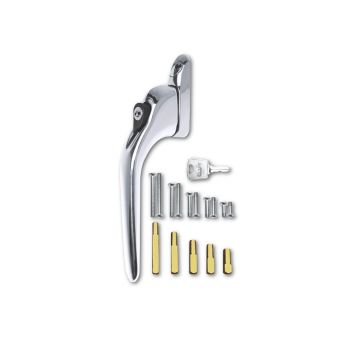 Asec Polished Chrome Multi-Spindle Espagnolette Handle Repair Kit
