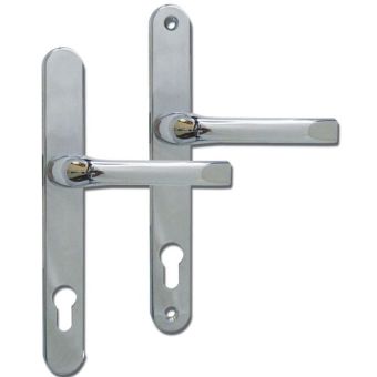 ASEC UPVC 240mm Chrome Plated Backplate Lever Lock Door Handles - Pack of 2