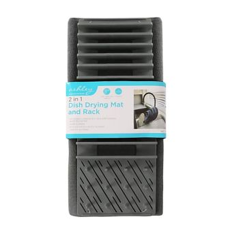 Ashley 2 in 1 Dish Drying Mat & Rack