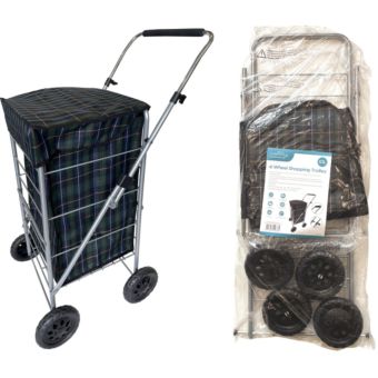 Ashley 4 Wheel Shopping Trolley 51L