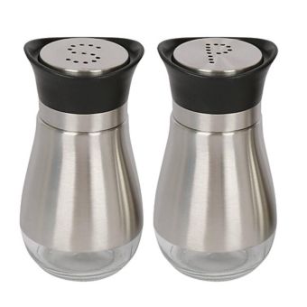 Ashley Stainless Steel Salt & Pepper Shaker Set – Classic Elegance for Everyday Dining