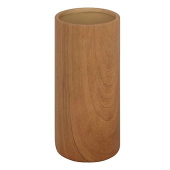 Atmosphera Brown Ceramic Cylinder Vase – Elegant 20cm Decorative Flower Vase