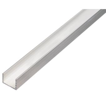 U shape Raw Aluminium Profile - 8mm x 10mm x 8mm