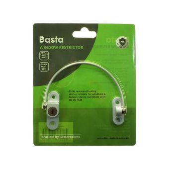 Basta White Locking Window Restrictor