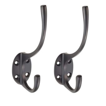Basta Black Hat & Coat Hook - Pack of 2
