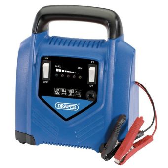 Draper 6/12V Battery Charger - 8.4A, (10 - 85Ah)