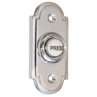 Polished Chrome Victorian Shaped Bell Push