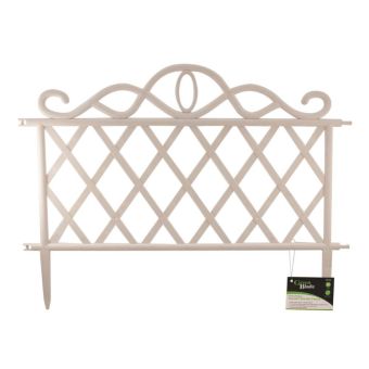 GreenBlade White Plastic Border Fence - 48x36cm