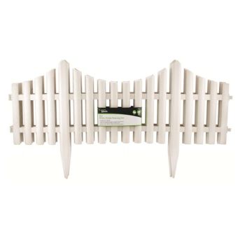 GreenBlade 4 Piece White Picket Fence