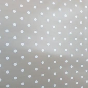 Bonita Beige Polka Dot Round Oilcloth Table Cover - Ø160cm