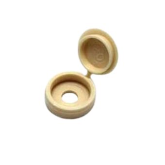 Beige Hinged Cover Caps for Screws and Fixings – Pack of 25 Snap-On Screw Covers