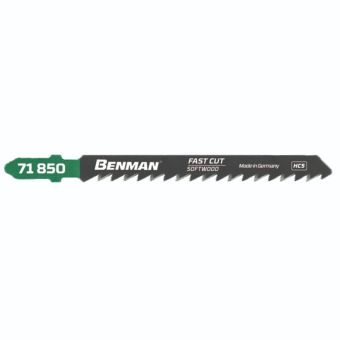 Benman T144D Jigsaw Blades for Soft Wood 5 Piece Set 100mm